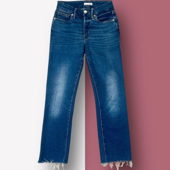 Good American ‘Good Legs Straight’ Jeans in “Indigo025” Wash Size 25 - Picture 5 of 16